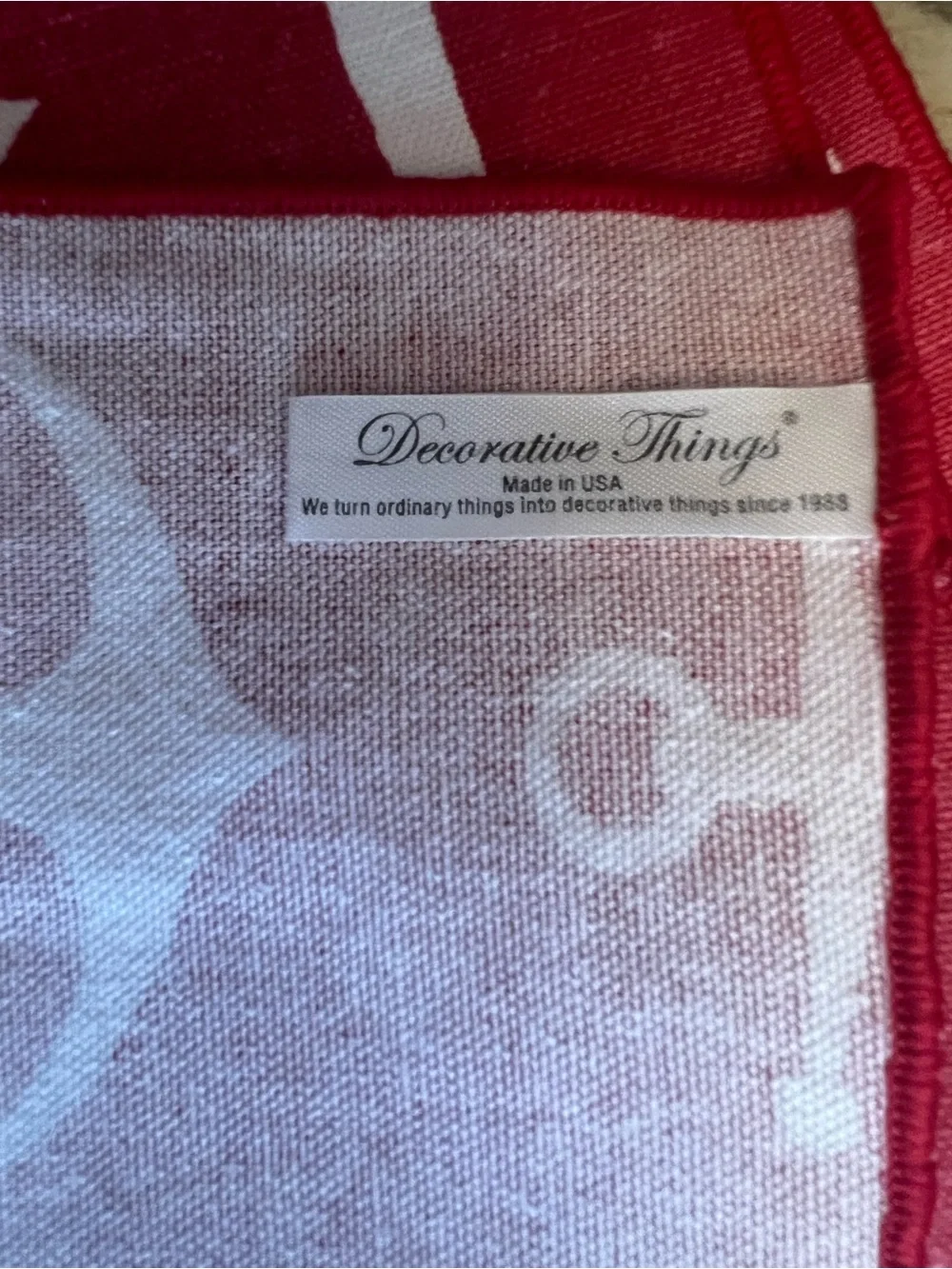 Decorative Things Red Anchor Print Napkins - Set of 6